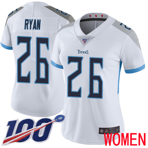 Tennessee Titans Limited White Women Logan Ryan Road Jersey NFL Football #26 100th Season Vapor Untouchable->women nfl jersey->Women Jersey